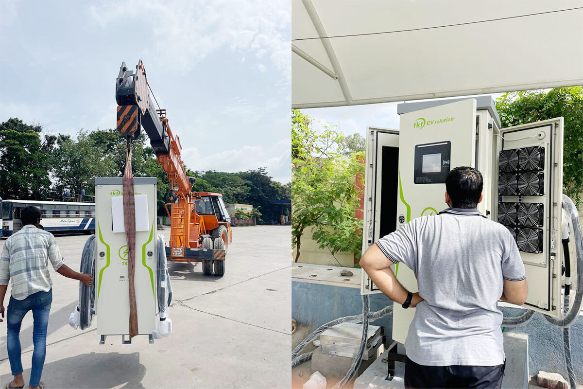 electric bus charging station