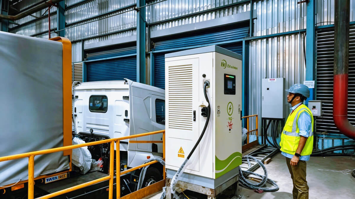 electric truck charging station