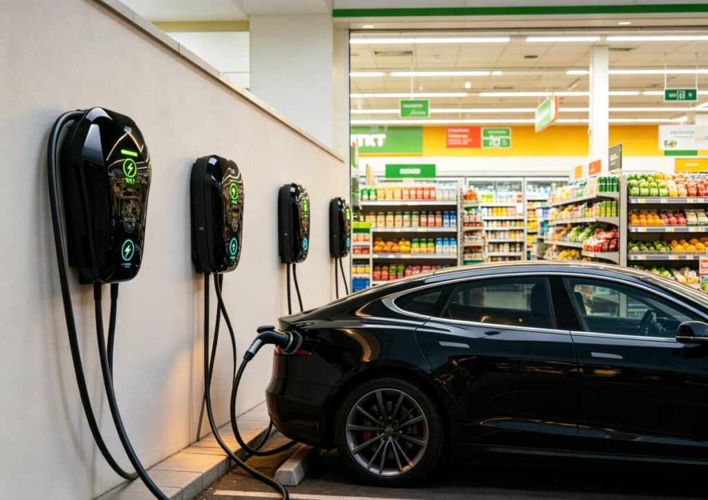 Supermarket EV Charging Station